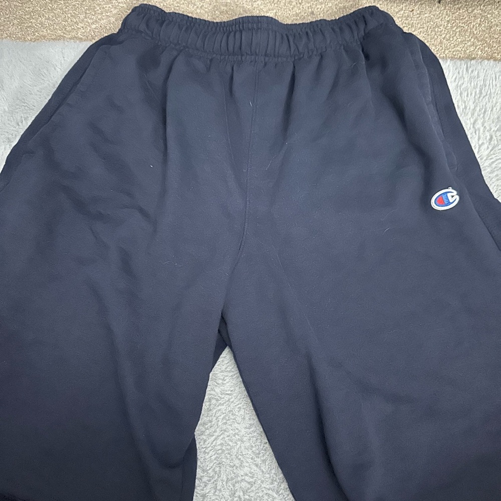 Champion Blue Sweatpants Relaxed Fit Cotton-Blend